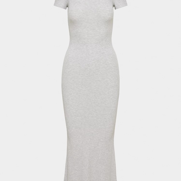 Aritzia Crewneck ribbed maxi dress – Heather Chrome (XS) - Picture 10 of 12